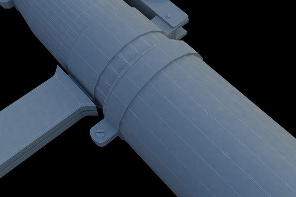 3d model rpg-7 rocket propelled grenade - rpg-7 (low poly) by Maarten_Dominicus
